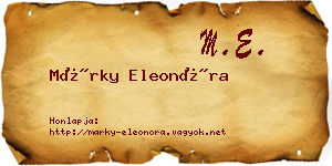 Márky Eleonóra névjegykártya